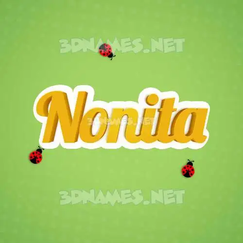 nonita in Ladybugs style - 3D name wallpaper nonita in Ladybugs style - 3D name wallpaper