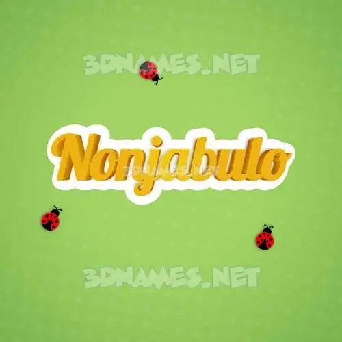 nonjabulo in Ladybugs style - 3D name wallpaper