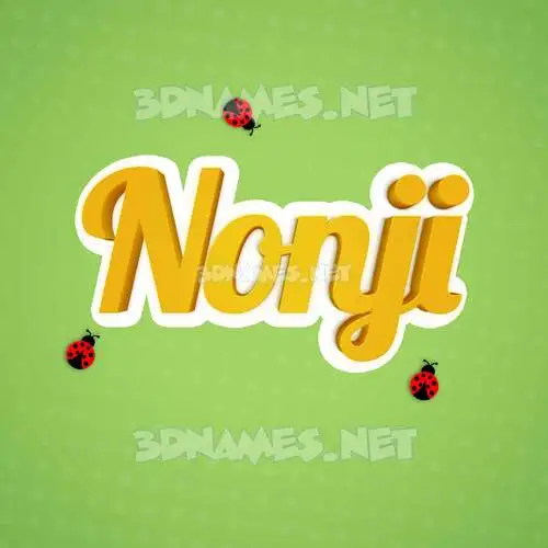nonji in Ladybugs style - 3D name wallpaper nonji in Ladybugs style - 3D name wallpaper