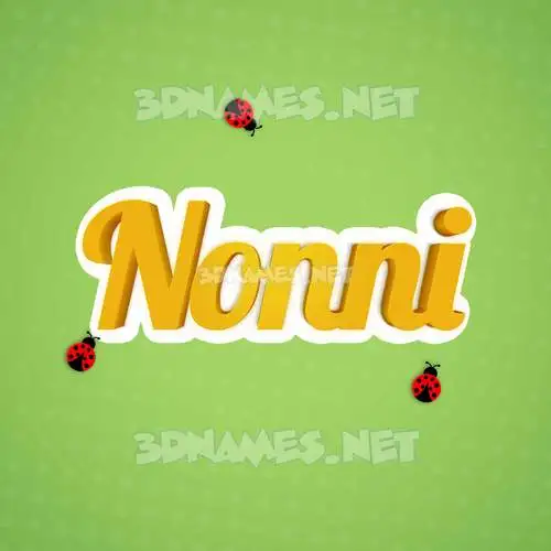 nonni in Ladybugs style - 3D name wallpaper nonni in Ladybugs style - 3D name wallpaper