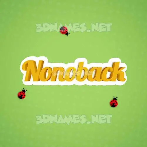 nonoback in Ladybugs style - 3D name wallpaper nonoback in Ladybugs style - 3D name wallpaper