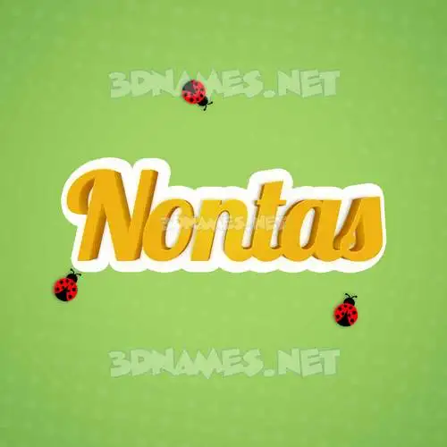 nontas in Ladybugs style - 3D name wallpaper nontas in Ladybugs style - 3D name wallpaper