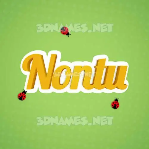 nontu in Ladybugs style - 3D name wallpaper nontu in Ladybugs style - 3D name wallpaper