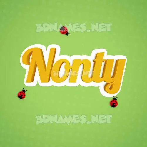nonty in Ladybugs style - 3D name wallpaper