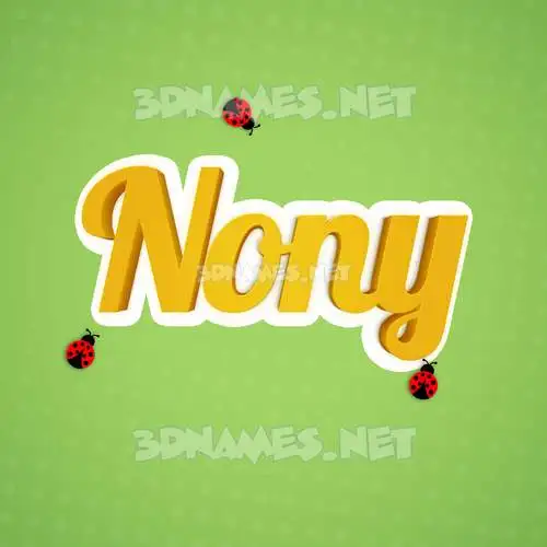 nony in Ladybugs style - 3D name wallpaper nony in Ladybugs style - 3D name wallpaper