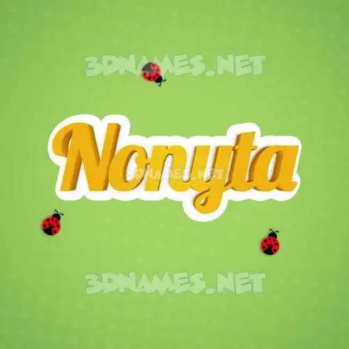 nonyta in Ladybugs style - 3D name wallpaper