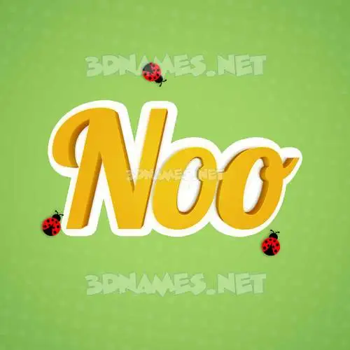 noo in Ladybugs style - 3D name wallpaper