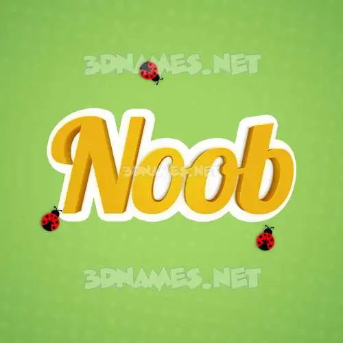 noob in Ladybugs style - 3D name wallpaper noob in Ladybugs style - 3D name wallpaper