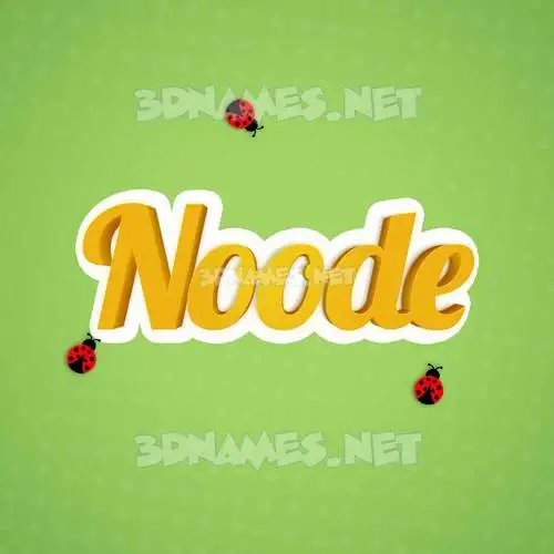 noode in Ladybugs style - 3D name wallpaper