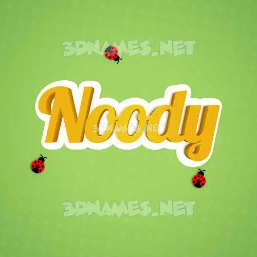 noody in Ladybugs style - 3D name wallpaper noody in Ladybugs style - 3D name wallpaper