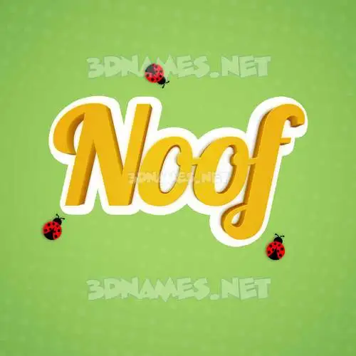noof in Ladybugs style - 3D name wallpaper