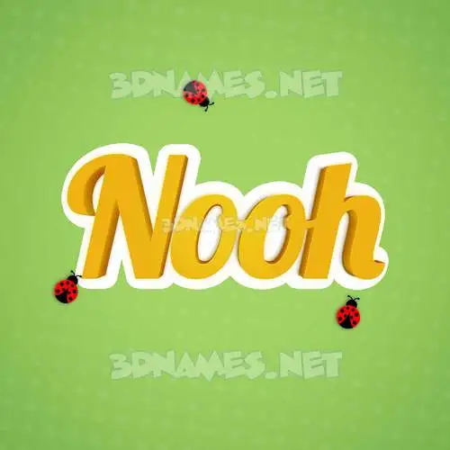 nooh in Ladybugs style - 3D name wallpaper
