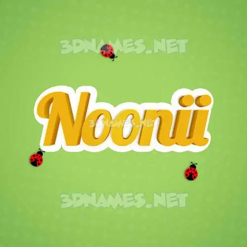noonii in Ladybugs style - 3D name wallpaper