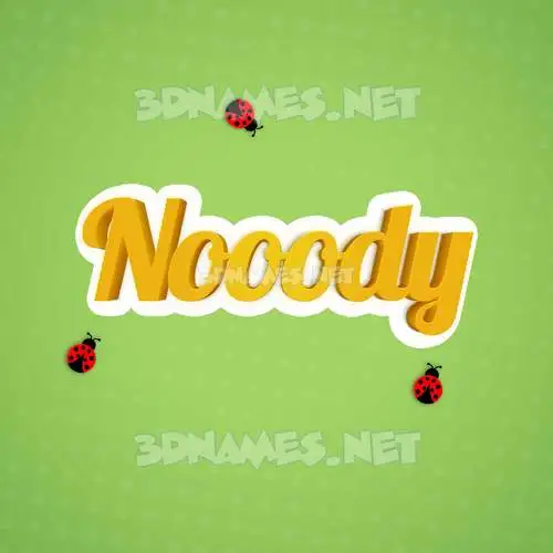 nooody in Ladybugs style - 3D name wallpaper nooody in Ladybugs style - 3D name wallpaper