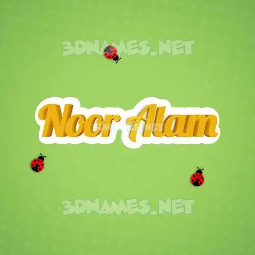 noor alam in Ladybugs style - 3D name wallpaper noor alam in Ladybugs style - 3D name wallpaper