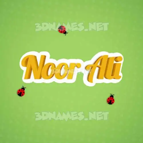 noor ali in Ladybugs style - 3D name wallpaper noor ali in Ladybugs style - 3D name wallpaper