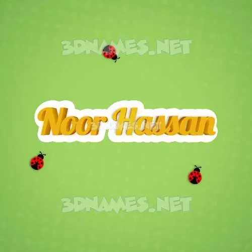 noor hassan in Ladybugs style - 3D name wallpaper noor hassan in Ladybugs style - 3D name wallpaper