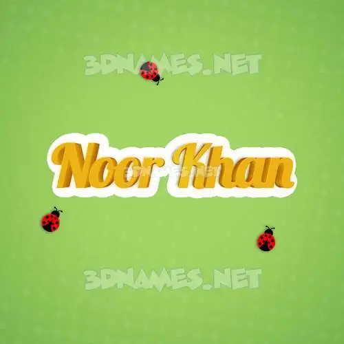 noor khan in Ladybugs style - 3D name wallpaper