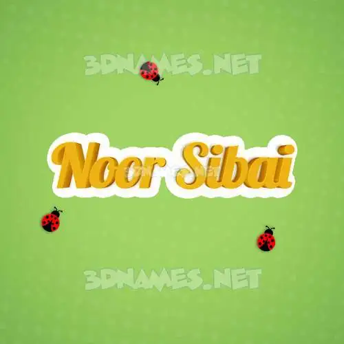 noor sibai in Ladybugs style - 3D name wallpaper noor sibai in Ladybugs style - 3D name wallpaper