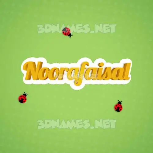 noorafaisal in Ladybugs style - 3D name wallpaper noorafaisal in Ladybugs style - 3D name wallpaper