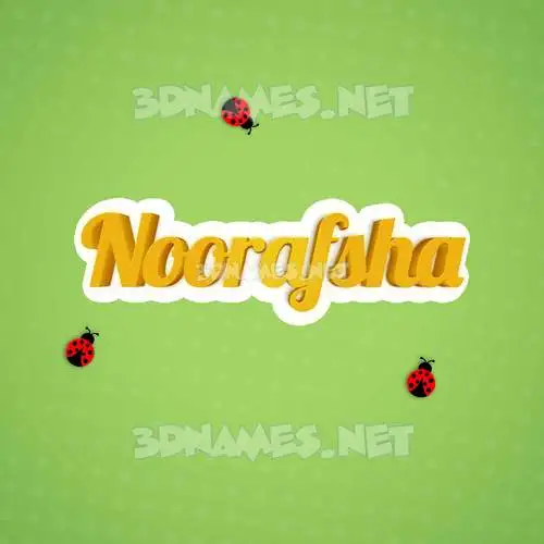 noorafsha in Ladybugs style - 3D name wallpaper
