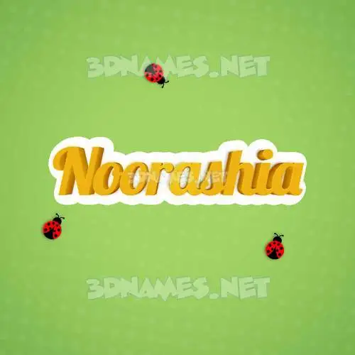 noorashia in Ladybugs style - 3D name wallpaper noorashia in Ladybugs style - 3D name wallpaper