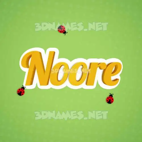noore in Ladybugs style - 3D name wallpaper