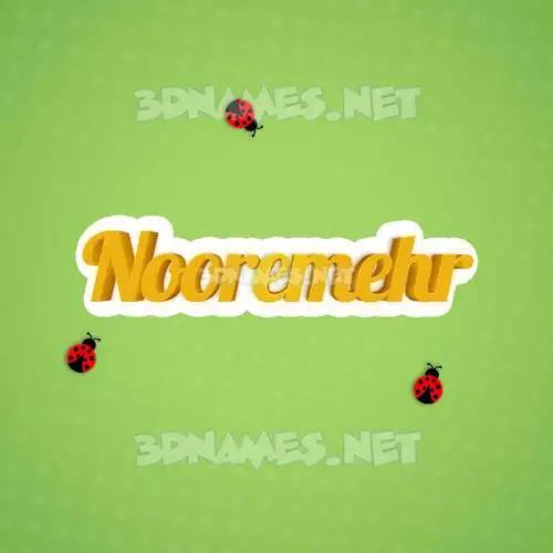 nooremehr in Ladybugs style - 3D name wallpaper