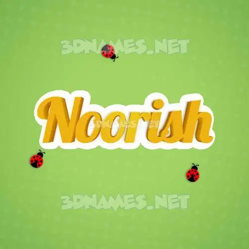 noorish in Ladybugs style - 3D name wallpaper