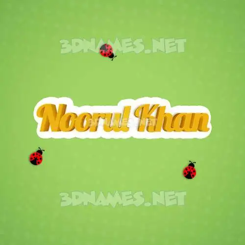 noorul khan in Ladybugs style - 3D name wallpaper