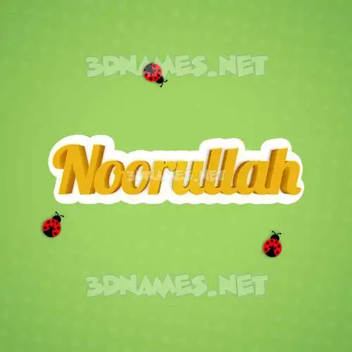 noorullah in Ladybugs style - 3D name wallpaper noorullah in Ladybugs style - 3D name wallpaper