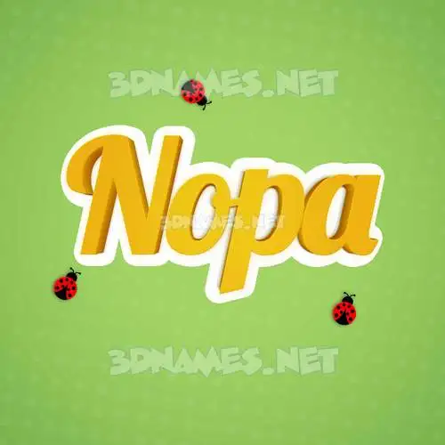 nopa in Ladybugs style - 3D name wallpaper
