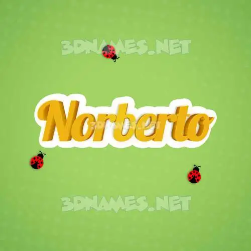 norberto in Ladybugs style - 3D name wallpaper