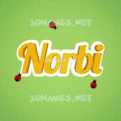 norbi in Ladybugs style - 3D name wallpaper