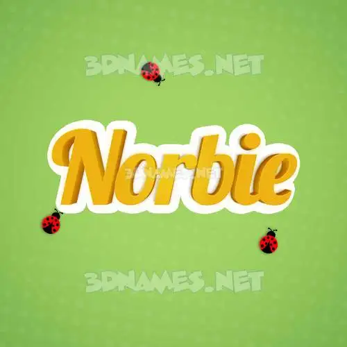 norbie in Ladybugs style - 3D name wallpaper