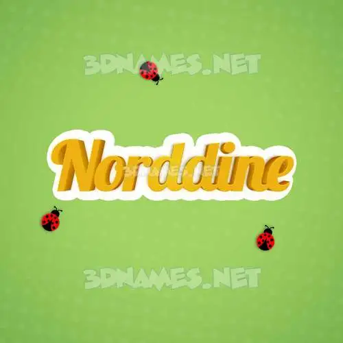 norddine in Ladybugs style - 3D name wallpaper norddine in Ladybugs style - 3D name wallpaper