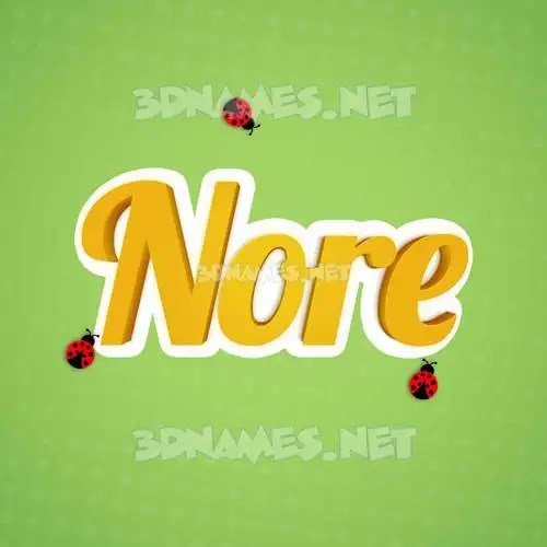 nore in Ladybugs style - 3D name wallpaper nore in Ladybugs style - 3D name wallpaper