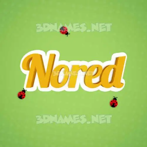 nored in Ladybugs style - 3D name wallpaper