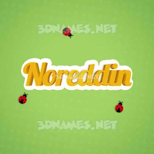 noreddin in Ladybugs style - 3D name wallpaper noreddin in Ladybugs style - 3D name wallpaper