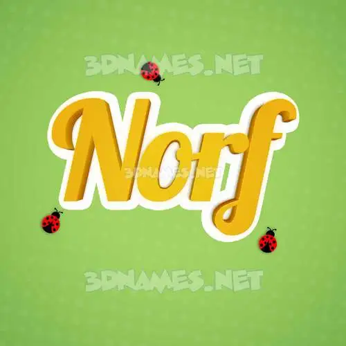norf in Ladybugs style - 3D name wallpaper norf in Ladybugs style - 3D name wallpaper