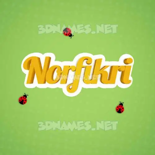 norfikri in Ladybugs style - 3D name wallpaper norfikri in Ladybugs style - 3D name wallpaper
