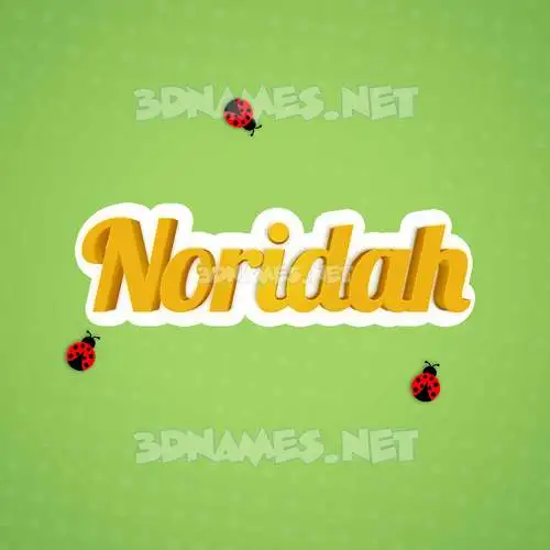 noridah in Ladybugs style - 3D name wallpaper