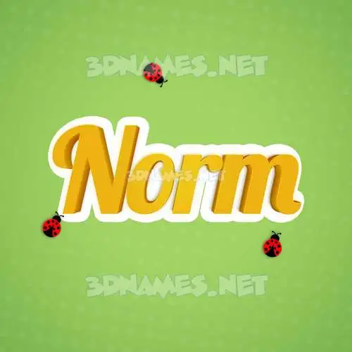 norm in Ladybugs style - 3D name wallpaper