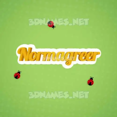 normagreer in Ladybugs style - 3D name wallpaper