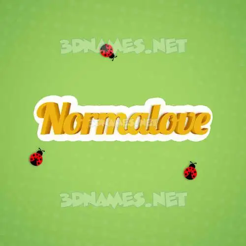 normalove in Ladybugs style - 3D name wallpaper