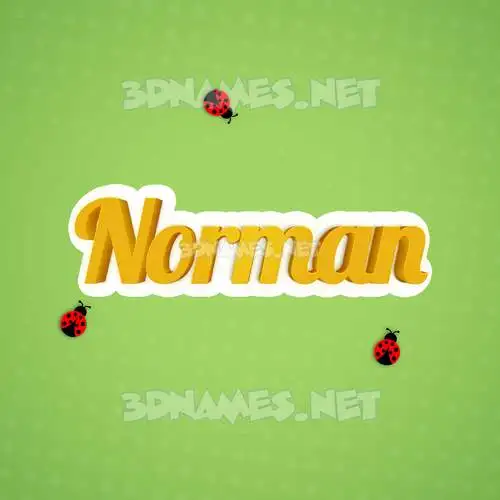 norman in Ladybugs style - 3D name wallpaper