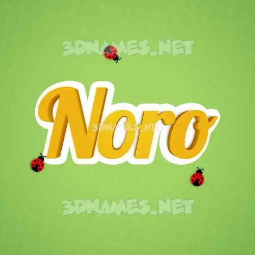noro in Ladybugs style - 3D name wallpaper