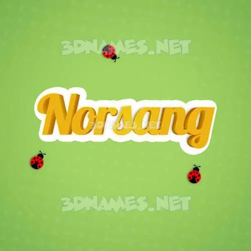 norsang in Ladybugs style - 3D name wallpaper