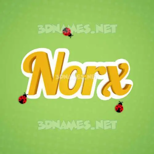 norx in Ladybugs style - 3D name wallpaper norx in Ladybugs style - 3D name wallpaper
