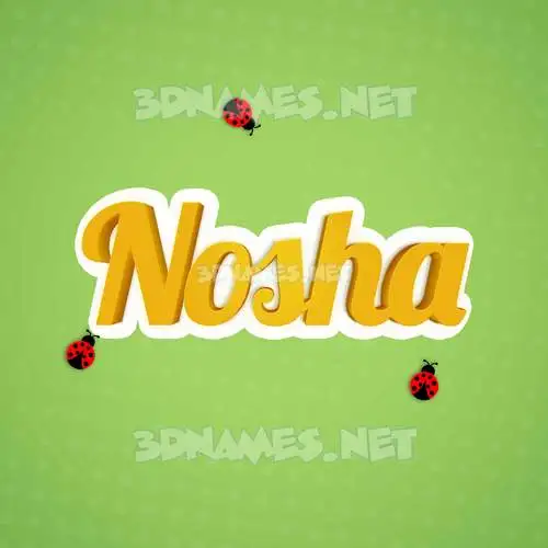 nosha in Ladybugs style - 3D name wallpaper nosha in Ladybugs style - 3D name wallpaper